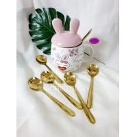 ราคา ช้อนกาแฟ ช้อนทอง ช้อนสแตนเลสสีทอง พร้อมส่ง (12333286923)
