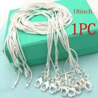 ราคา สร้อยคอสีเงินสำหรับผู้ชายสร้อยห่วงโซ่ลายกระดกงู1มม เครื่องประดับแฟชั่นดีไซน์เรียบง่าย (18925860209)