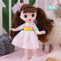 ราคา newdv2 New Mini 16cm 13 Movable Joint Girl Baby Doll With 3D Eyes Beautiful DIY Toy (17115286857)