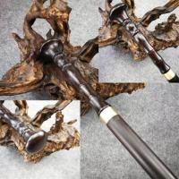 ราคา Purple sandalwood cane civilized cane gentleman cane cane hiking stick walking stick round head solid wood cane old man non slip (19092823923)