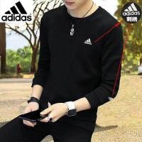 ราคา ADIDAS เสื้อกันหนาวกีฬาสำหรับผู้ชายเสื้อโค้ทกันหนาวคอกลมลำลองผ้าฝ้ายแท้แฟชั่นแบบหลวมเสื้อใส่ได้ทุกโอกาส (11030291857)
