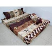 ราคา ผ้าปูที่นอน 1 6 ชิ้น เนื้อผ้าคอตตอนเเท้ สีสดใหม่เลือกขนาดได้ Chanel ปราสาท น้ำตาล (6594438128)