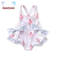 ราคา beautywoo ชุดว่ายน้ำเด็กทารกผู้หญิง ชุดว่ายน้ำวันพีช ลายไอศครีม (9614826265)