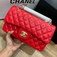 ราคา พร้อมส่ง กระเป๋าสะพายผู้หญิง กระเป๋าสะพาย กระเป๋าแฟชั่น หนังคาเวียร์ อะไหล่ทอง ขนาด 12 นิ้ว (7802201551)