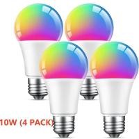 ราคา 4PCS XIAO MI หลอดไฟ LED WiFi Smart LED Bulb Dimmable Lamp หลอดไฟอัจฉริยะ ปรับได้ 9W 10WRGB C W Smart Life Tuya App Remote Control Work with Alexa Echo Google Home E27 (20471233968)