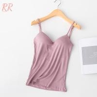 ราคา RR Womens Comfy Vest With Built In Bra V Neck Sleeveless Adjustable Strap Tank Top Tank Top Vest Top For Women Girls Ladies Summer V Neck Casual With Built In Bra Adjustable Strap (15591440049)