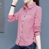 ราคา พร้อมส่ง เสื้อเเขนยาวคอปกลายสก็อต สื้อลายสก็อต เสื้อแขนสั้น เสื้อทำงาน ใส่ทำงาน ใส่เที่ยว (19260519225)