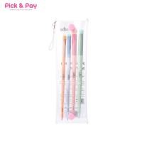 ราคา เซ็ทแปรงแต่งหน้า 4 ชิ้น พร้อมกระเป๋า ODBO Pastel Makeup Brush Kit OD8016 (18519876940)