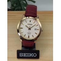 ราคา SEIKO Sapphire รุ่น SGEH44P1 ทอง กระจกกันรอย100 หนังแท้ กันน้ำ100m ประกันไซโก้แท้ (19477373855)