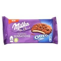 ราคา Milka Cookie sensation Oreo creame fullung คุกกี้มิลก้าสอดไส้ครีม มีให้เลือก2รสชาติ ห่อขนาด156กรัม ขนมนำเข้า (18412723722)