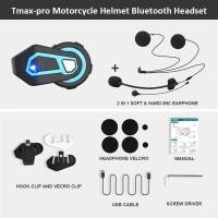 ราคา Freedconn T Max Pro Motorcycle helmet bluetooth intercom headset Wireless 6 Riders BT 5 0 1200M FM Motor Interphone Communicator (14061241371)