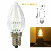 ราคา E12 LED Candelabra Light Bulb 4LEDS Candle Lamp 0 8W Light Warm Cold White (11632025571)