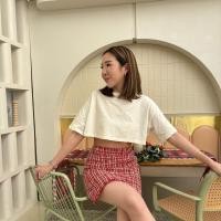 ราคา SLAY Lyla Tweet Chanel Skirt กระโปรงทรงเอผ้าทวีตชาแนล ซับในทั้งตัว เฉพาะกระโปรง (21029587295)