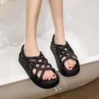 ราคา YN 3 รองเท้าแตะสีพื้น รองเท้าแฟชั่น รองเท้ารัดส้น ใส่เที่ยวทะเล สไตล์มินิมอล ใส่สบาย GNA (19496827596)