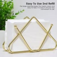 ราคา ที่ใส่ผ้าเช็ดปากโลหะสามเหลี่ยมที่วางกระดาษทิชชู่เครื่องจ่ายกระดาษทิชชู่หรูหราย้อนยุคสีโรสโกลด์ของตกแต่งโต๊ะอิสระตกแต่งบ้าน (11015613016)