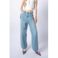 ราคา f fashion กางเกงเดนิมทรงขากว้าง ผู้หญิง Flare Leg Denim Pants 6187 (18815997887)