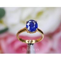 ราคา แหวนพลอยไพลิน สีน้ำเงิน Top Color เม็ดเดี่ยว ตัวเรือนทองคำแท้ 18K การันตีพลอยแท้ ทองแท้ พร้อมใบรับประกันจากทางร้าน (11454872913)