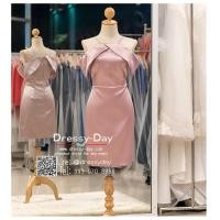 ราคา ชุดราตรีสั้น มีแขน เปิดไหล่ ชุดไปงานแต่งกลางคืน กลางวัน เรียบหรู ดูดี คนอ้วน อวบ ใส่สวยค่ะ PFS069 3XL PNK ชมพู (19135258966)