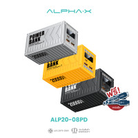 ราคา สินค้าใหม่ ALPHA X ALP20 08PD Powerbank 20000mAh Fast Charging PD20W I QC3 0 จ่ายไฟ Type C หน้าจอ LED รับประกันสินค้า 1 ปี (20423417341)