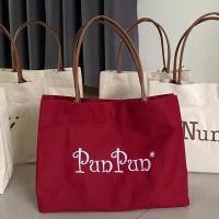 ราคา โปรโมชั่นฟรีริบบิ้น กระเป๋าปักชื่อ ผ้าแคนวาส กระเป๋าผ้า minimal Vintage ของขวัญ งานตัดเย็บในไทย (20578120960)