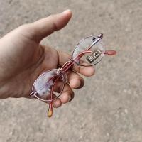 ราคา กรอบแว่นตา แว่นตาวินเทจ แว่นเก่าเก็บยุค 90s รุ่น Jing ๋Joo Pink กรอบแว่นทรงกลมมนเล็กจิ๋ว สีชมพู เลนส์ใส รองรับการนำไปตัดเลนส์สายตา วินเทจแท้ (15937336741)