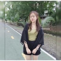 ราคา พร้อมส่ง เสื้อคลุมไปทะเล คลุมชุดว่ายน้ำ บิกินี่ พู่ดำ เนื้อผ้าชีฟองแต่งพู่ พื้นดำ พู่ดำ เนื้อผ้าใส่สบาย พริ้วๆ ใส่เที่ยวทะเล ใส่คลุมบิกินี่เริ่ดๆ เที่ยวเขา เที่ยวคาเฟ่ ชิคๆ แมทซ์ได้ทุกชุดคะ รอบอก 50 ย