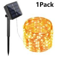 ราคา ไฟ LED พลังแสงอาทิตย์7ม 12ม 22 32ม ไฟประดับนอกบ้าน LED พวงดอกไม้กันน้ำตกแต่งโคมไฟประดับสวนพลังงานแสงอาทิตย์ปาร์ตี้คริสต์มาส (21164602072)