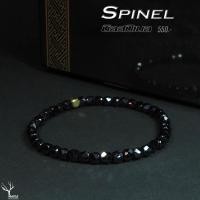 ราคา กำไลหิน นิลสปิเนล นิลดำ Spinel หินแท้100 ขนาด 4mm ทรงลูกบาศก์ เจียรเหลี่ยม สร้อยข้อมือหิน หินนำโชค หินมงคล หินเสริมดวง สร้อยข้อมือหิน (16522060957)