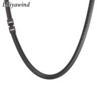 ราคา LILIYAWIND สแตนเลสสตีลธรรมดาสร้อยห่วงโซ่ลายกระดกงูแบนสร้อยคอผู้ชายแฟชั่น (20815233532)