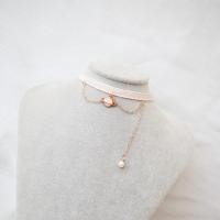 ราคา สร้อยคอแฟชั่นคอปกชุดสีชมพูน่ารักและน่ารัก (13790919623)