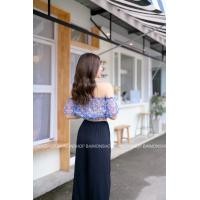 ราคา Mahaheng เสื้อครอปผู้หญิง ครอปผู้หญิง สม็อคปาดไหล่ ลายกราฟฟิก ยืดตามตัว ผ้าดี แนววินเทจ แฟชั่นเกาหลี เสื้อผ้าผู้หญิง เกาะอก (16481143370)