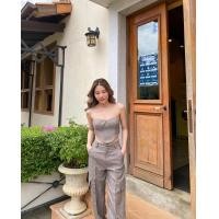 ราคา Dressfriends bybf Cote Tube and Cargo Pants ขายแยกเสื้อกับกางเกง เสื้อเกาะอก ทรงดี ดีเทลเว้า กับกางเกงเอวกลางทรงคาร์โก้สุดเท่ (16383164872)