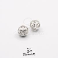 ราคา ลูกปัด ชาร์มเงินแท้ 92 5 ขนาด10มิล เม็ดบีทเงินแท้ ทรงกลมลายฉลุ สำหรับสร้อยข้อมือ สร้อยคอ สร้อยข้อเท้า (14618207258)