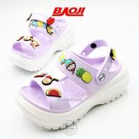 ราคา ลิขสิทธิ์แท้ Baoji Clog Jibbitz รองเท้าแตะ แบบสวม ผู้หญิง พื้นหนา เสริมโฟม BO37 117 (15990578784)