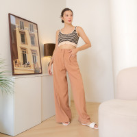 ราคา SISMANIA Proper Pants กางเกงขายาวเอวสูงผ้าพริ้ว (19007648422)