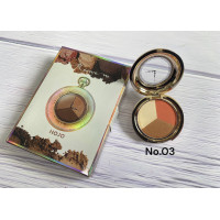 ราคา Eyeshadow อายแชโดว์ทาตา 3 สี เนื้อใยไหม เนื้อแมท กลิตเตอร์ hojo ประกายชิมเมอร์ สีสวยมาก No 8015 (19988873881)