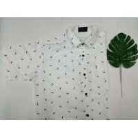 ราคา เสื้อเชิ้ตแขนสั้นพิมพ์ลายขนนก (16365725423)