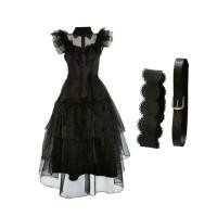 ราคา Movie Wednesday Cosplay Dresses Wednesday Addams Cosplay Costume Gothic Wind Adult Kids Children Dress Halloween Party Costumes (20499807679)