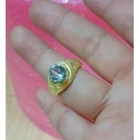 ราคา แหวนทองเหลืองแท้ 100 หัวพลอยใส (20591451553)