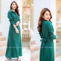 ราคา เดรสปกเชิ้ต เดรสยาว เดรสเชิ้ต เดรสแฟชั่น พร้อมส่ง ชุดไปเที่ยว (18552273140)