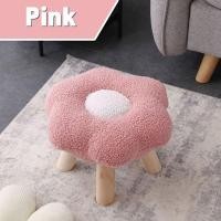 ราคา QERAL CODเก้าอี้สตูลต่ํา เก้าอี้พักเท้า รูปทรงดอกไม้ ขาไม้ สตูลวางเท้า (20612801286)