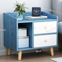 ราคา HI โต๊ะข้างเตียง ตู้ข้างเตียง โต๊ะวางข้างเตียงชั้นวางอเนกประสงค์ ชั้นวางของข้างเตียงสีขาว ตู้หัวเตียงที่เรียบง่าย ตู้ ตู้ข้างเตียง50CM (16983301907)