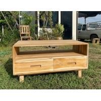 ราคา CProduct โต๊ะวางทีวีไม้สัก ยาว120ซม ยาว145ซม ตู้วางทีวีโมเดิร์น ตู้โชว์ไม้สักแท้ ตู้วางของเอนกประสงค์ ตู้ลิ้นชักคู่ งานไม้ดิบ CPRO 252 (19715868906)