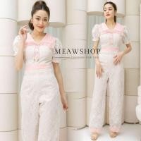 ราคา ชุดจั๊มสูทสีชมพู ลายหัวใจ สวยละมุน S 2XL ชุดออกงาน ไปงาน ชุดงานบุญ งานบวช งานแต่ง ชุดไปทะเล ชุดไปคาเฟ่ น่ารักๆ Alicia (20989007350)