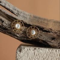 ราคา vetiver pearl Vintage style handmade keshi pearl earring ต่างหูแป้น ต่างหูมุกแท้ มุกธรรมชาติ ตัวเรือนเงินแท้925 ชุบทอง จัดส่งไว (17190181663)