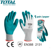 ราคา TOTAL ถุงมือผ้าบาง เคลือบด้านหน้า ผ้าฝ้าย ผ้าคอตตอน และ โพลีเอสเตอร์ เคลือบยางธรรมชาติ รุ่น TSP13106 (20100217991)