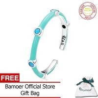 ราคา BAMOER แหวนเงินแท้925ปรับความยาวได้แหวนสีเขียวเทอร์คอยส์สำหรับผู้หญิงแหวนสำหรับวันหยุดชายหาดของขวัญเครื่องประดับสำหรับผู้หญิง SCR813 (13479525261)