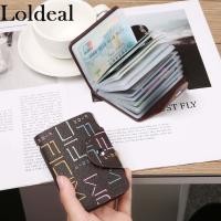 ราคา LoldealหนังPUใช้ได้ทุกเพศกระเป๋าใส่บัตรธุรกิจรหัสบัตรเครดิตกระเป๋าสตางค์24ช่องเสียบบัตรHasp (6150464266)