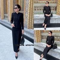 ราคา ชุดจิตรลดา ชุดผ้าไหม ชุดไทยจิตรลดา ชุดดำ ชุดไปงานศพ ชุดพระราชทานเพลิงศพ (10835169710)