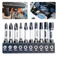 ราคา ชุดดอกไขควง50มม 10ชิ้นPH2เหล็กอัลลอย T15ดอกสว่านหัวหกเหลี่ยมกระแทก H4พร้อมที่ยึดดอกสว่าน (21029189974)